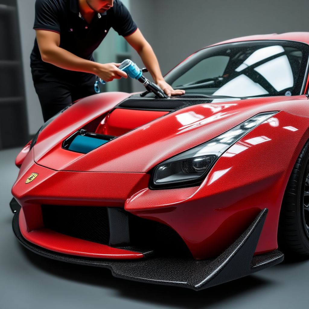 Čištění luxusního auta